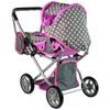 Kočárek pro panenky Alice 9346D kombinovaný šedo-růžový