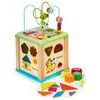 Ecotoys dřevěná edukační kostka s labyrintem Mouse Cube 5v1