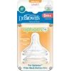 Dr.Brown´s Dudlík na láhve Options+ široké hrdlo 0m+ silikonový 2ks