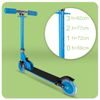 Dětská skládací koloběžka Scooter se svítícími koly - modrá