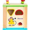 Ecotoys dřevěná edukační kostka s labyrintem Mouse Cube 5v1