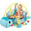 Ecotoys hrací deka s 30 míčky Turtle modrá