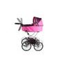 Kočárek pro panenky Alice retro růžovo-černý