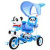 Dětská tříkolka s vodící tyčí Panda modrá