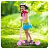Dětská skládací koloběžka Scooter se svítícími koly - růžová