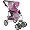 Alice kombinovaný kočárek pro panenky 3v1 - 9662M šedo-růžový