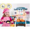 Veľká detská kuchynka s tečúcou vodou, zvukmi a svetlami Simulation Kitchen - modrá