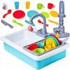 Dětský dřez s tekoucí vodou a nádobím Wash Up