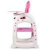 SMONTOVÁNO Ecotoys jídelní židlička 2v1 Kočička růžová