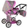 Alice kočárek pro panenky 9346 kombinovaný šedo-růžový