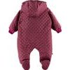 Kojenecká kombinéza s kapucí Bloom bordó 56 (0-3m)