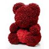 Medvídek z růží bordo s červeným srdcem Rose Bear 40 cm