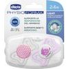 CHICCO Šidítko Physio Light silikonové 2-6m dívka 2 ks