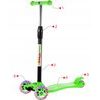 Dětská koloběžka Glow Scooter se svítícími koly zelená