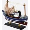 Sběratelský model rybářské lodi modré