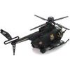 Vojenský vrtulník se světly černý