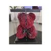 Medvídek z růží tmavě modrý s červeným srdcem Rose Bear 40 cm