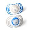 BabyOno Symetrický dudlík BabyOno, Medvídci - modrá, 6 - 18 m