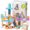 Ecotoys sada dřevěných kostek 100 ks v boxu