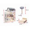 Dřevěný 2 patrový domeček pro panenky s LED osvětlením rezidence Grace