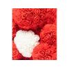 Medvídek z růží červený s bílým srdcem Rose Bear 40 cm
