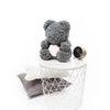 Medvídek z růží šedý s bílým srdcem Rose Bear 40 cm