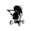 Alice kočárek pro panenky 9346 kombinovaný černo-bílý