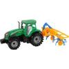 Zelený traktor s obracečkou sena pro děti