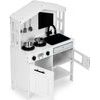 Ecotoys dětská dřevěná kuchyňka s příslušenstvím Domeček - bílá