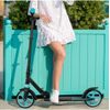Dětská skládací koloběžka Black Scooter s modrými koly