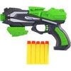 Pistole na pěnové náboje + 5ks nábojů - zelená