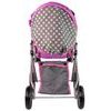 Kočárek pro panenky Alice 9346D kombinovaný šedo-růžový