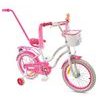 Mexller dětské kolo SISI 16" s vodící tyčí bílorůžové