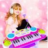 Dětské elektronické klávesy s mikrofonem a židličkou Music Keyboard růžové