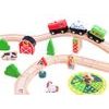 Majlo Toys dřevěná vláčkodráha Wooden Train 50 dílků