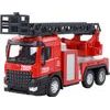Hasičské auto s výsuvným žebříkem červené