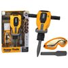 Dětské sbíjecí kladivo na baterie s ochrannými brýlemi Power Tools