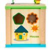 Ecotoys dřevěná edukační kostka s labyrintem Mouse Cube 5v1