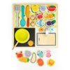 Ecotoys dětská dřevěná mini kuchyňka na desce s příslušenstvím Kitchen Desk