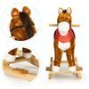 Ecotoys plyšový hojdací kôň - hnedý