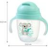 Dětský hrneček se zatíženým brčkem - tyrkysový