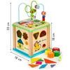Ecotoys dřevěná edukační kostka s labyrintem Mouse Cube 5v1