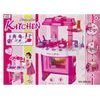 Dětská kuchyňka s příslušenstvím růžová