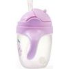 Dětský hrneček se zatíženým brčkem - fialový