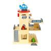 Ecotoys dřevěná garáž se 2 autíčky, výtahem a helikoptérou Wooden Garage