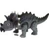 Dinosaurus Triceratops šedý na baterie