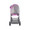 Alice kočárek pro panenky kombinovaný 5246W šedo-růžová
