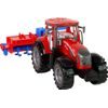 Červený traktor s pluhem pro děti