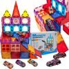 Doris magnetická stavebnice se 6 autíčky Magnetic Blocks 66 dílů