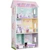 Ecotoys dřevěný třípatrový domeček pro panenky Jahodová